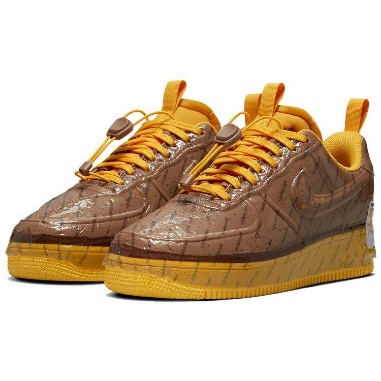 Nike Air Force 1 Low Experimental Parcel Service Unisex Sneakers Brown Archaeo-Brown University-Gold CZ1528-200