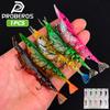 Proberos 1PC 10.3cm/11.2g Multisection Soft Shrimp Lure With Sharp Treble Hooks Bionic Freshwater Saltwater Bait for Fishing