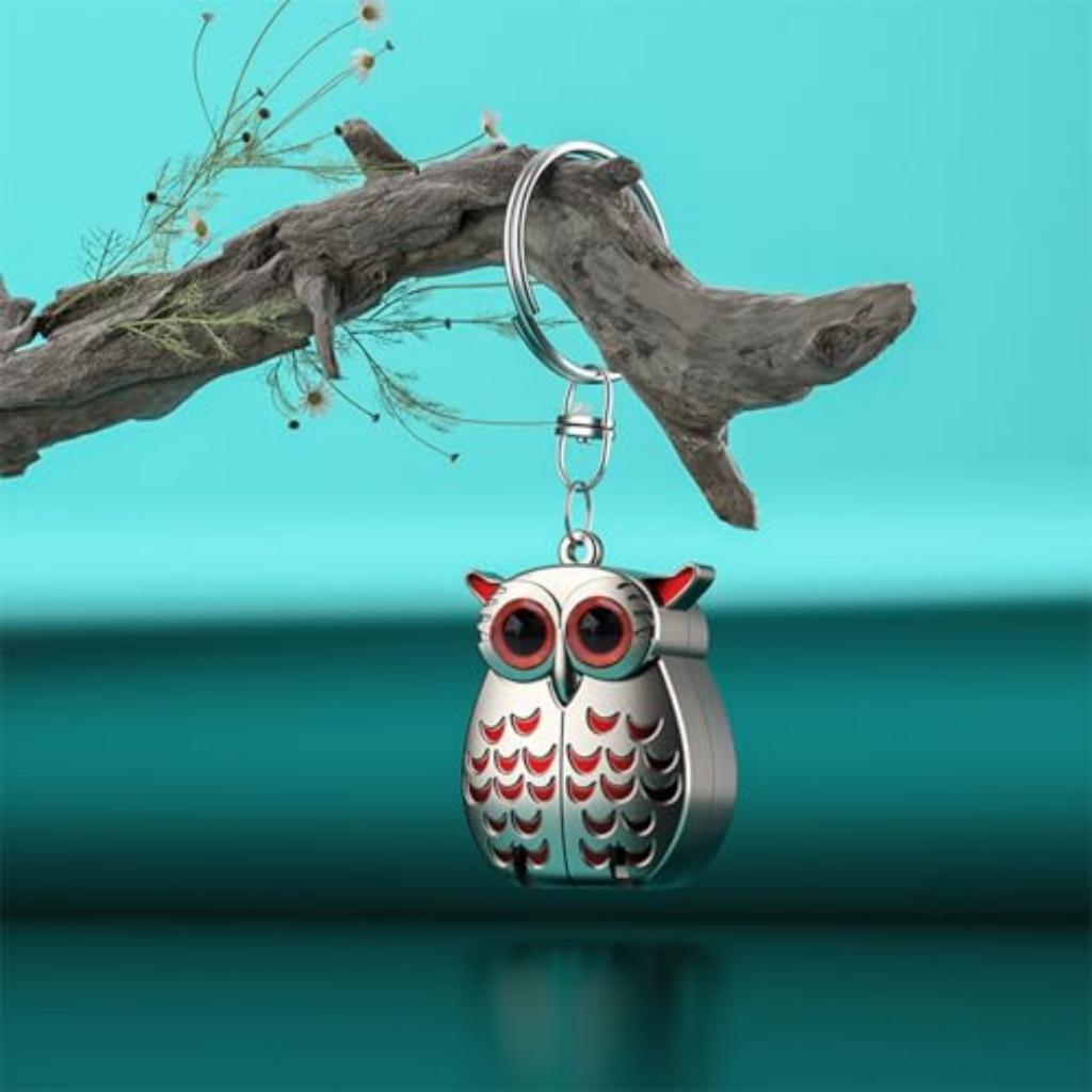 Owl Keychain Nail Clippers, Stainless Steel Foldable Mini Nail Clippers, 2-in-1 Ultra-sharp Foldable Owl Nail Clippers with Nail File