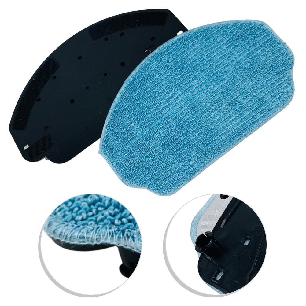 Cecotec- Conga- 8290 Immortal Mop Bracket Pad Kit Robot Vacuum Replacement Parts Cleaning Accessory Set Plastic Microfiber Black