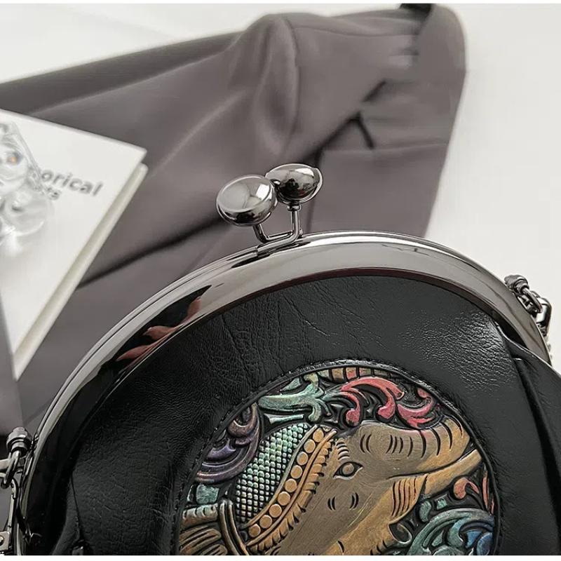 Retro Small Chain Messenger Bag for Women Crossbody Shoulder Bags Fashion Satchel Shell Bag