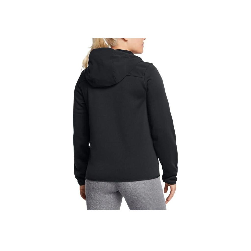 Under Armour Essential Logo Training Hoodie Jacket Women Jackets Black 1378850-002