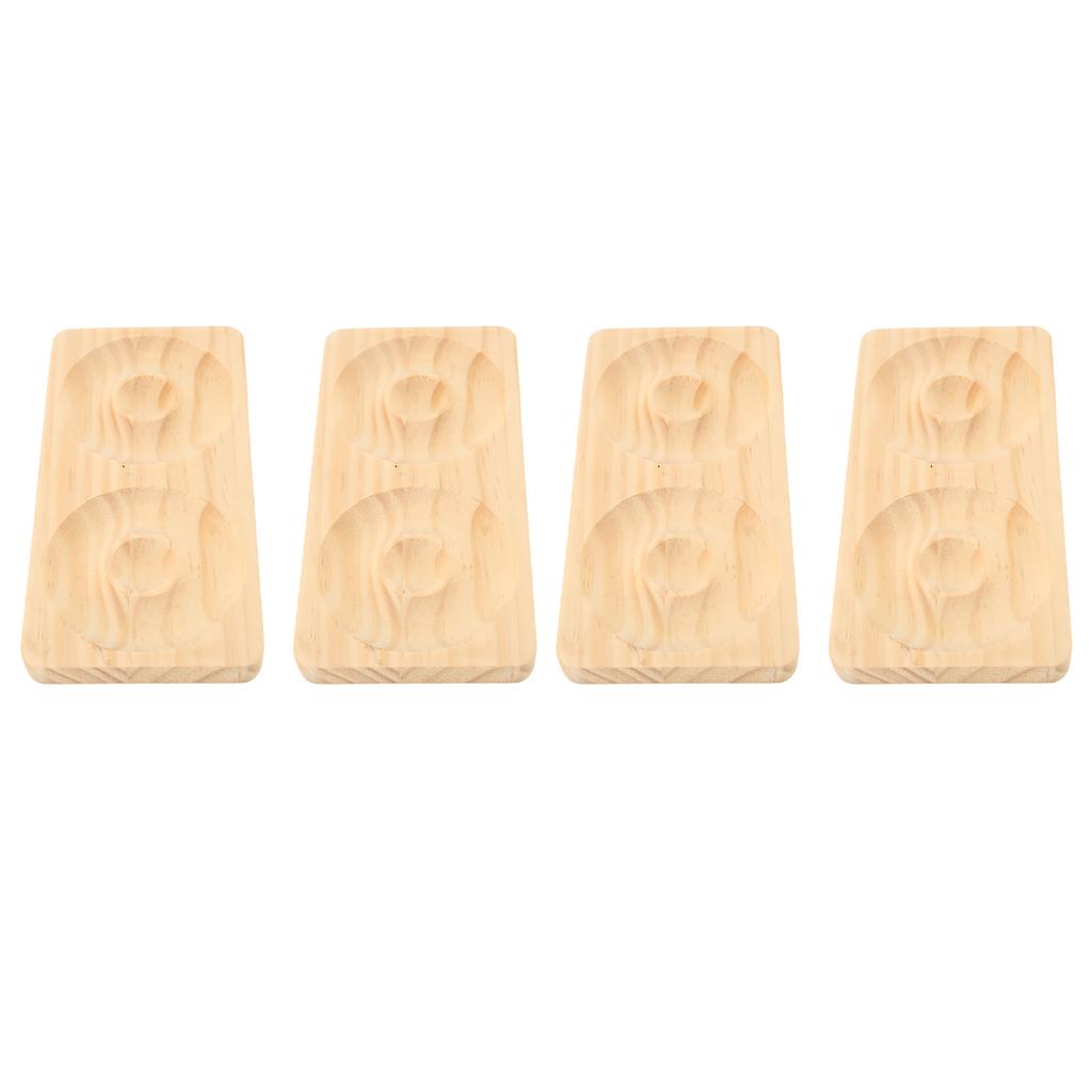 4pcs Bead Bracelet Display Tray Smoothly Solid Wood Jewelry Display Tray for Dressing Table Bedside