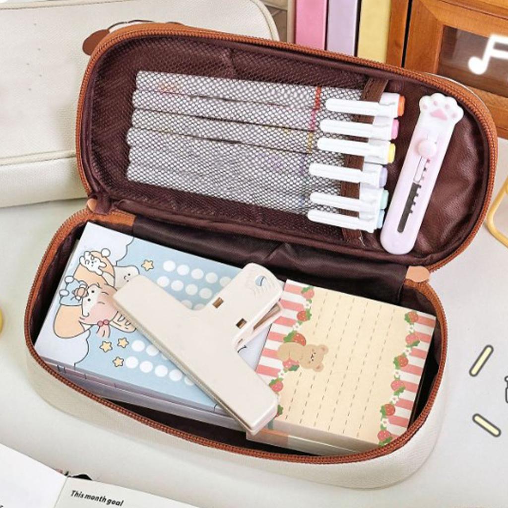 Pencil Bag Cute Cartoon Durable Soft Large Capacity Multipurpose Pencil Box Pouch for Students for School