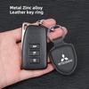 Metal/Leather Car Logo Key Chain Keyring Auto Interior Accessorie For Mitsubishi Eclipse Lancer Outlander ASX Colt I200 Ex Star