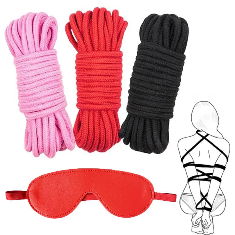 Soft Cotton Sex Ropes Bondage Rope Restraint Kit for Adult Sex Games Couple BDSM Strap Use for Restraints Game