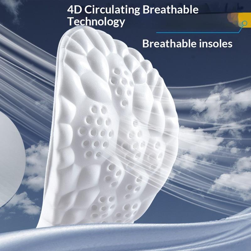 4D Massage Insoles Super Soft Sports Shoes Insole For Feet Running Baskets Shoe Sole Arch Support Orthopedic Inserts Unisex