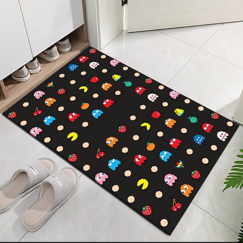 Pac-Man Printed Carpet, for Office Chair Living Room Bedroom Kitchen Room Decor Gifts.