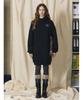 Between A And B Soft Warm Hooded Dress [Black]