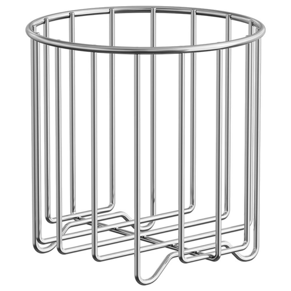 Rust-proof Trash Bag Holder Stainless Steel Rubbish Drain Basket  Organizational Tool Round