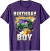 Monster Truck Birthday Boy Monster Truck Are My Jam Lovers T-Shirt Humor Funny Kids Tee Tops Sons Nephew Bithday Novelty Gifts