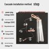 Outdoor Waterproof LED Meteor Shower Lights for Trees - Dynamic Flowing Starry Sky Effect