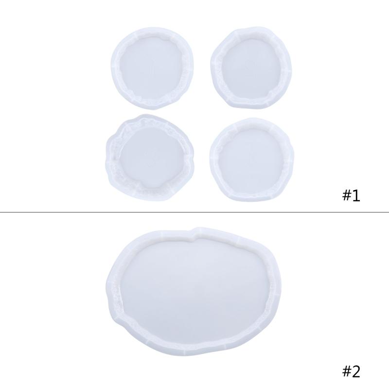 Resin Silicone Coaster Molds for Resin,Geode Coaster Molds for Resin Casting,Epoxy Resin Molds for Tray Coasters Making