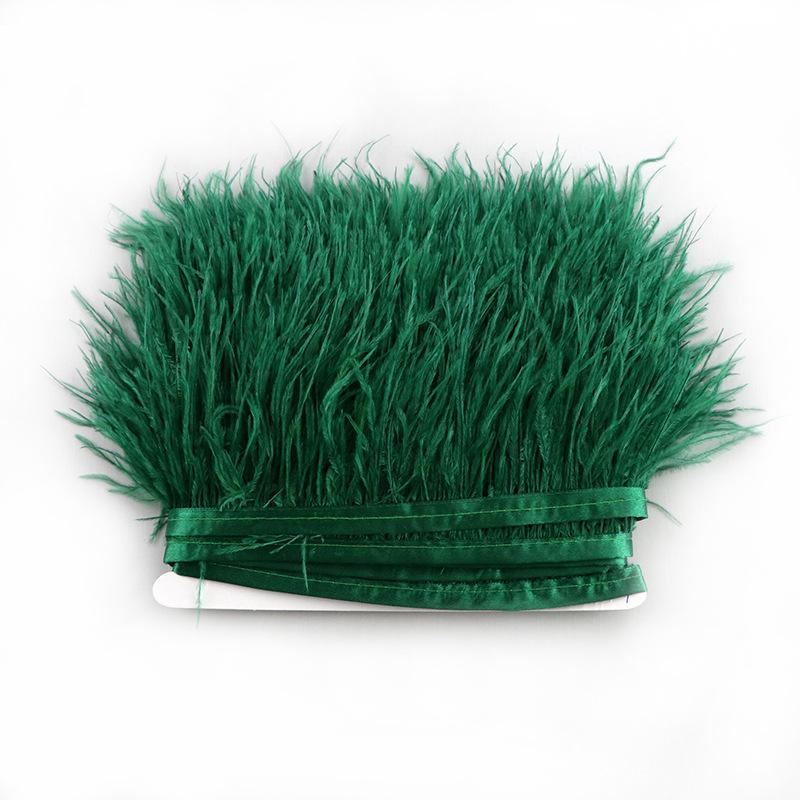 2M Ostrich Feather Cloth Edge 8-10 Cm Cuffs Clothing Skirt Decorative Accessories Color Ostrich Feather Cloth With Feathers