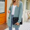Women's Fashion Lightweight Long Casual Cardigan Double Side Pockets Front Open Loose Breathable Jacket