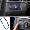 ABS Blue Headlight Button Frame Cover Trim Fit For BMW 3 4 Series GT 2013-
