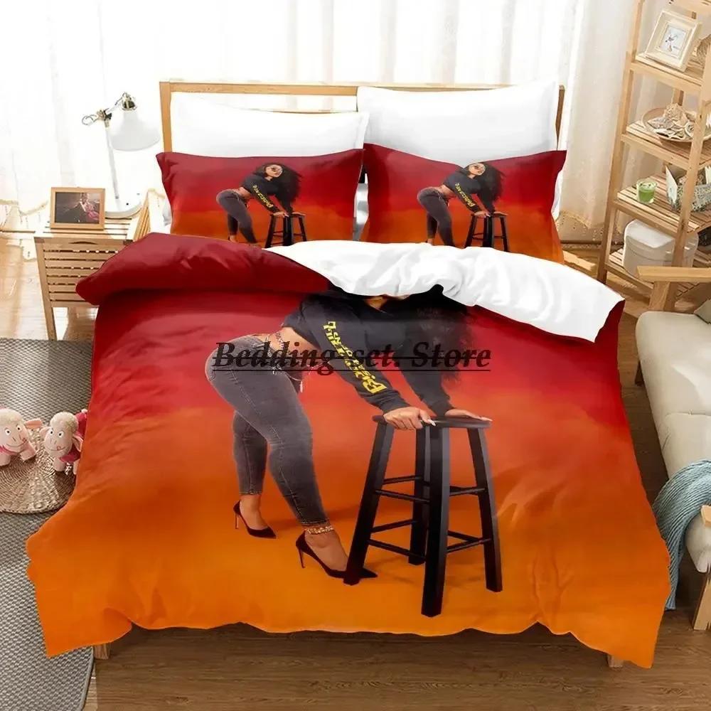 Megan Thee Stallion Bedding Set Single Twin Full Queen King Size Bed Set Aldult Kid Bedroom Duvetcover Sets 3D Bed Sheet Set