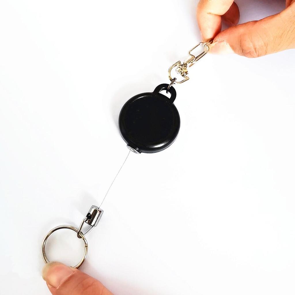 Retractable Anti-Theft Stainless Steel Wire Rope Keychain