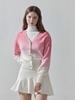 LORDLOAR Gradient Wool Knit Cardigan Pink
