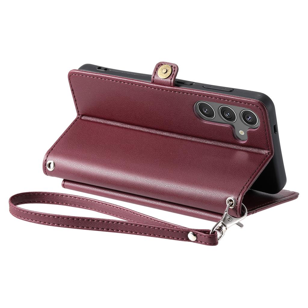 For Samsung Galaxy A17 5G/A17 4G/A26 5G Leather Case with Wrist Strap Wallet Stand Phone Cover