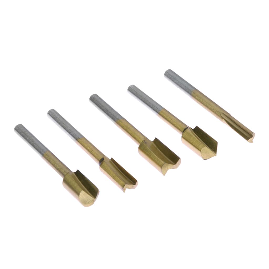 10 ks/lot 1/8" Frézy Dřevoobráběcí Frézovací Rotační Nástrojová Sada 3mm Stopky Truhlářské Frézy Pro Rotační Nástroje DIY