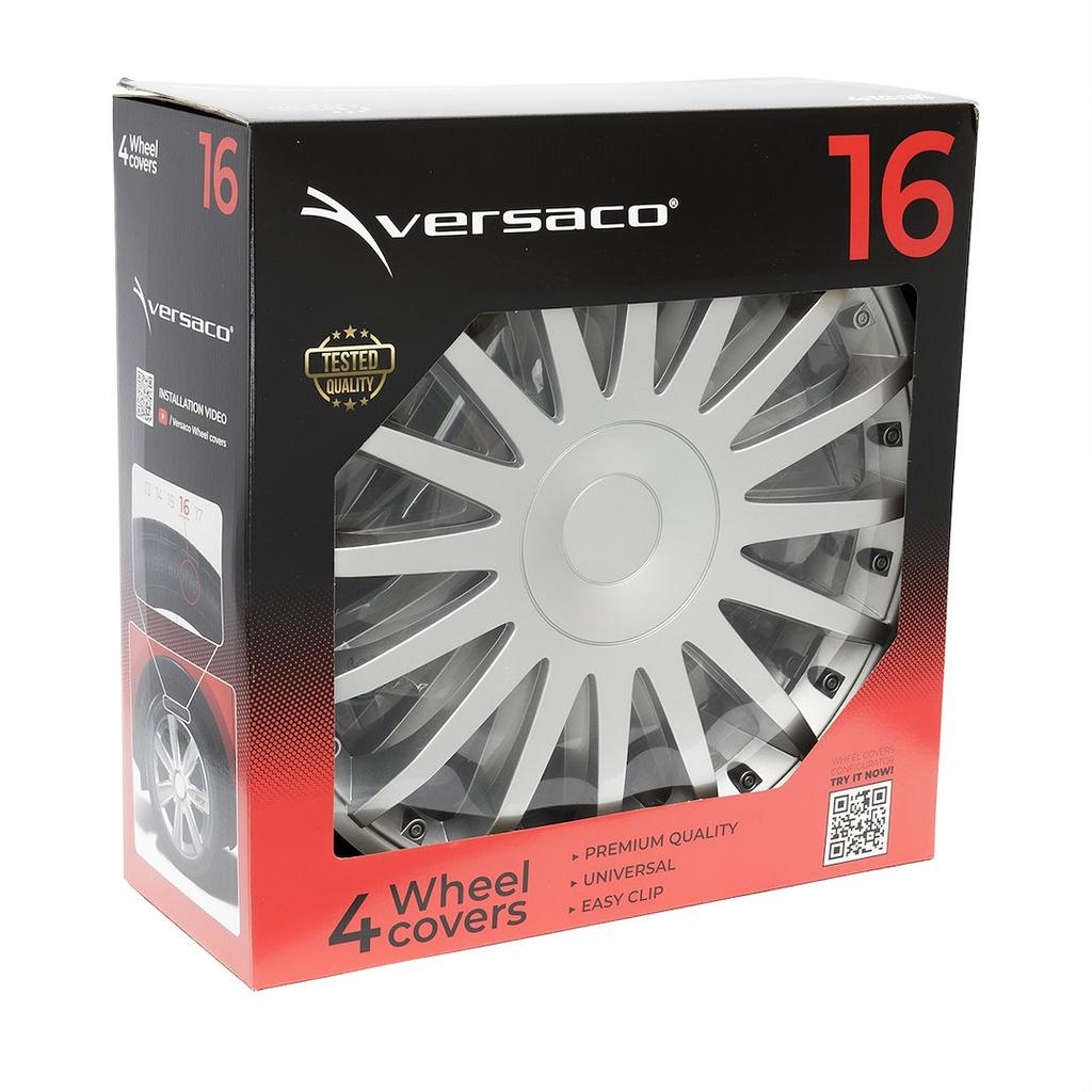 Kołpaki Crystal silver 16", 4 szt.