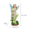 Solar Ornamental Light Statue Resin Craft Garden Fairy Figurine Weather Resistant Outdoor Angel Lamp
