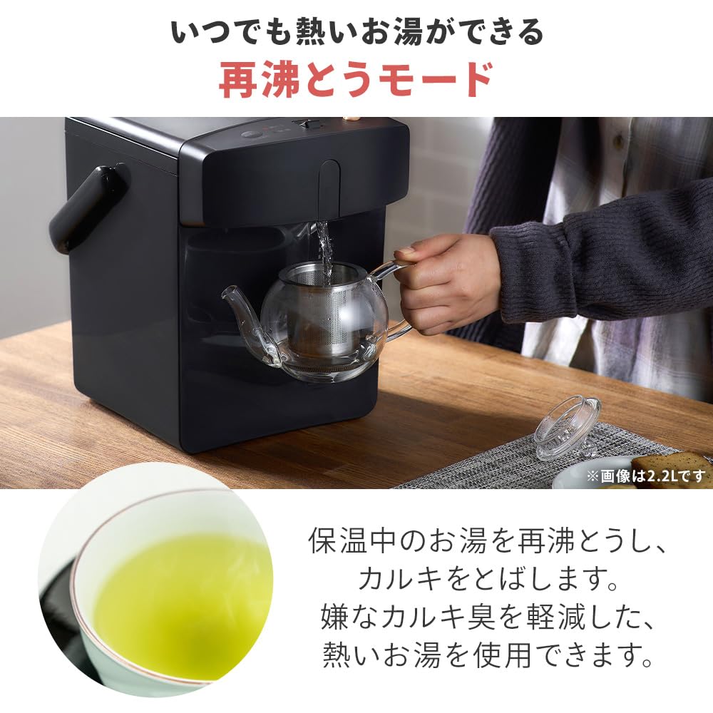 Iris Ohyama Elektrotopf 3 Liter mechanisch schwarz IMHD-230-B