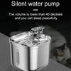 Automatic Stainless Steel Cat Fountain Water Dispenser Sensor Filter Ultra Quiet Pump Pet Cat Water Mark Water Fountain