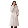 Winter New Fashion with Knee Cotton Clothes Medium and Long Thickened Slim Cotton Clothes Waist Jacket