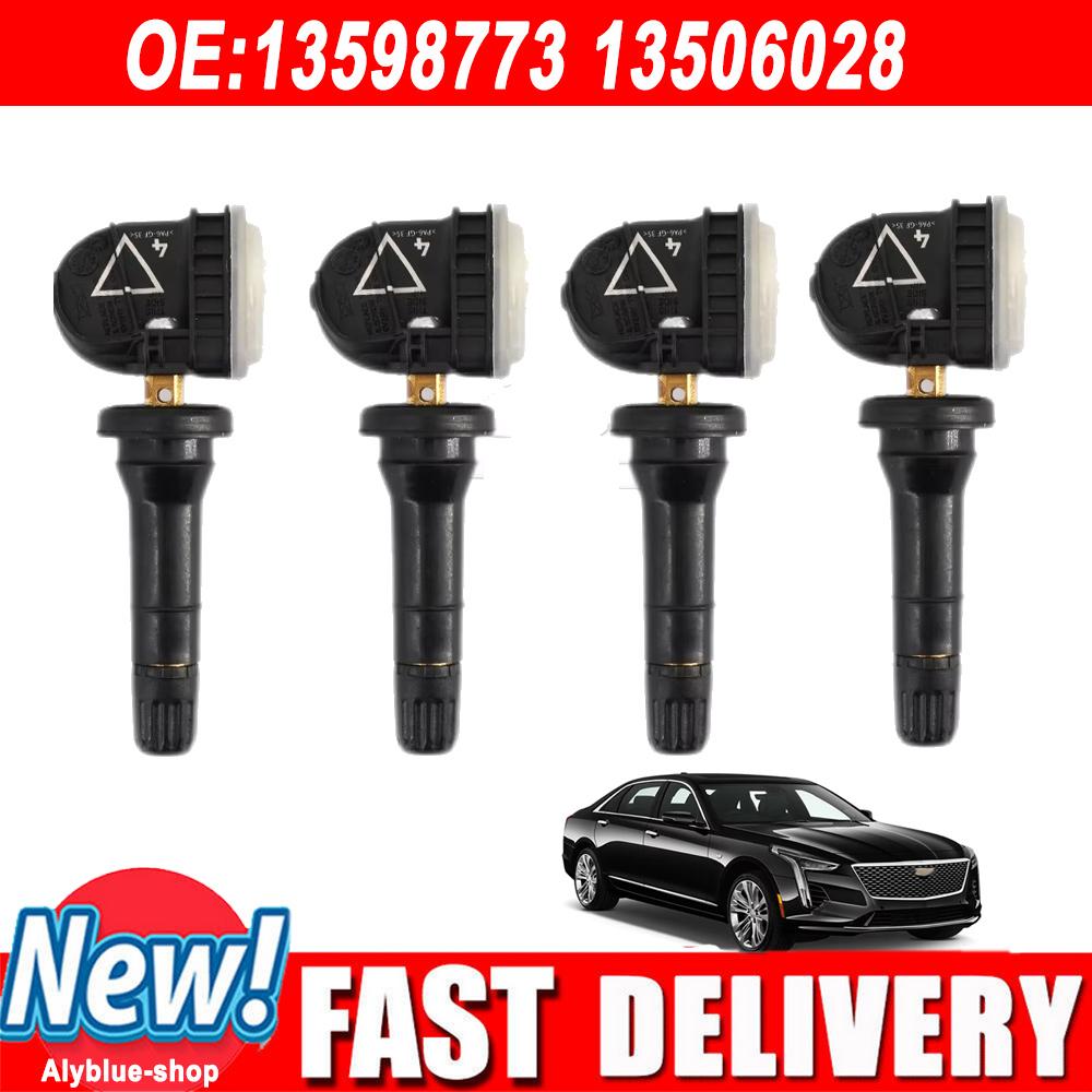 4X Tire Pressure Sensor FOR Vauxhall Mokka Viva 433MHz TPMS SENSOR FOR Cadillac CT6 XT5 CTS13598773 13506028 4PCS High Quality