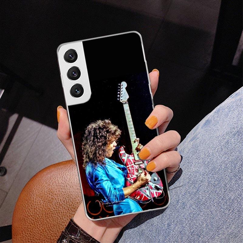 Eddie Van Halen Graphic Guitar Phone Case For Samsung Galaxy S24 S25 Edge S26 Ultra S23 S22 S21 Plus S20 FE + Personalized Print
