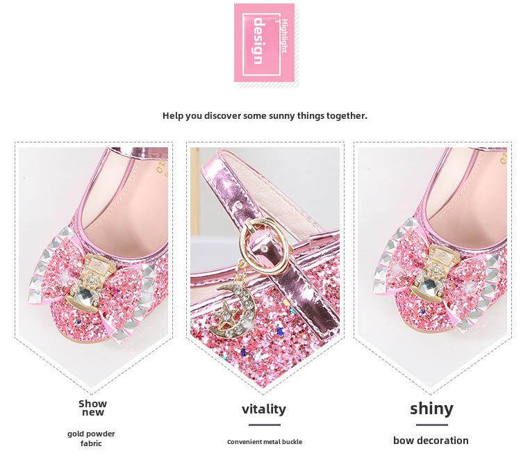 Tocuri înalte de cristal pentru fete, primăvara 2025, prințesă