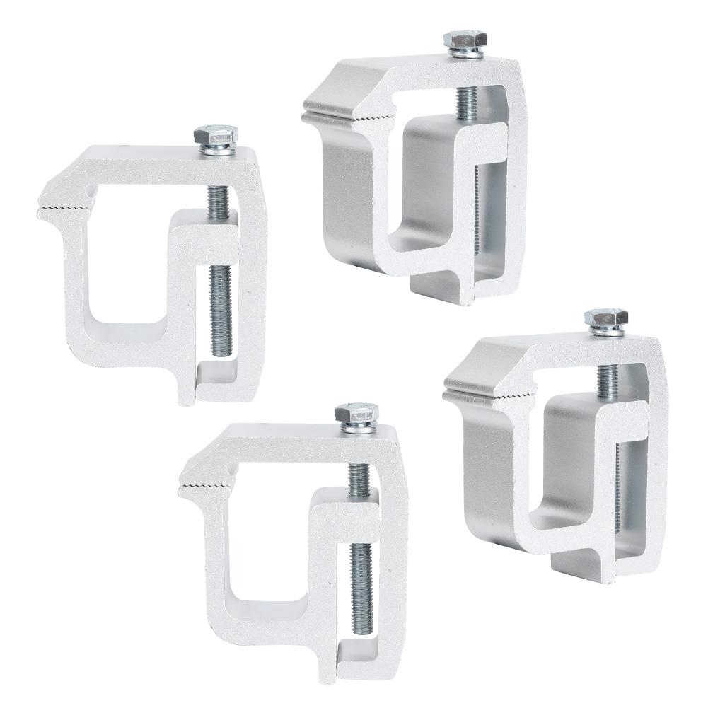 4pcs Set Truck Retaining Clamps Alloy Steel Truck Cap Topper Campers Mounting Clips 2in Throat Depth Accessory