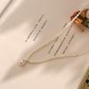 Natural Freshwater Pearl 925 Silver Necklace Collarbone Chain Jewelry Gift Sweet Temperament Niche Design Girl