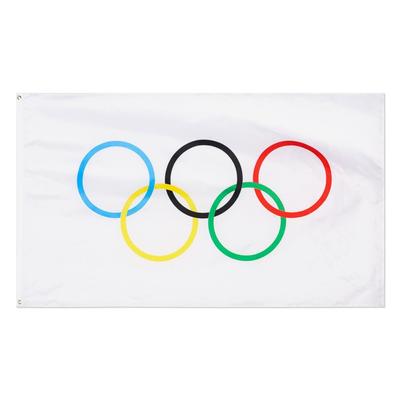 With Brass Grommets Polyester Fabric Olympic Decorations Olympics Game Flag Outdoor Banner