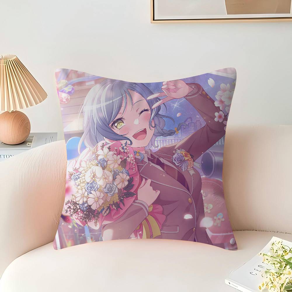 BanG Dream-Hikawa Hina Pillow Anime Pillow Sofa Bed Head Pillow Cover Cushion Cover 45x45 Cm Fashion