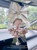 Bubble Temp Bow Decoration: Handmade High-End Car Mirror Ornament Gift