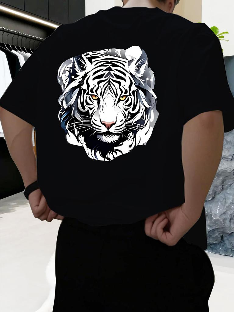 European Size Unlock All Styles! Men'S Trendy Print T-Shirt, Effortlessly Casual Premium Look