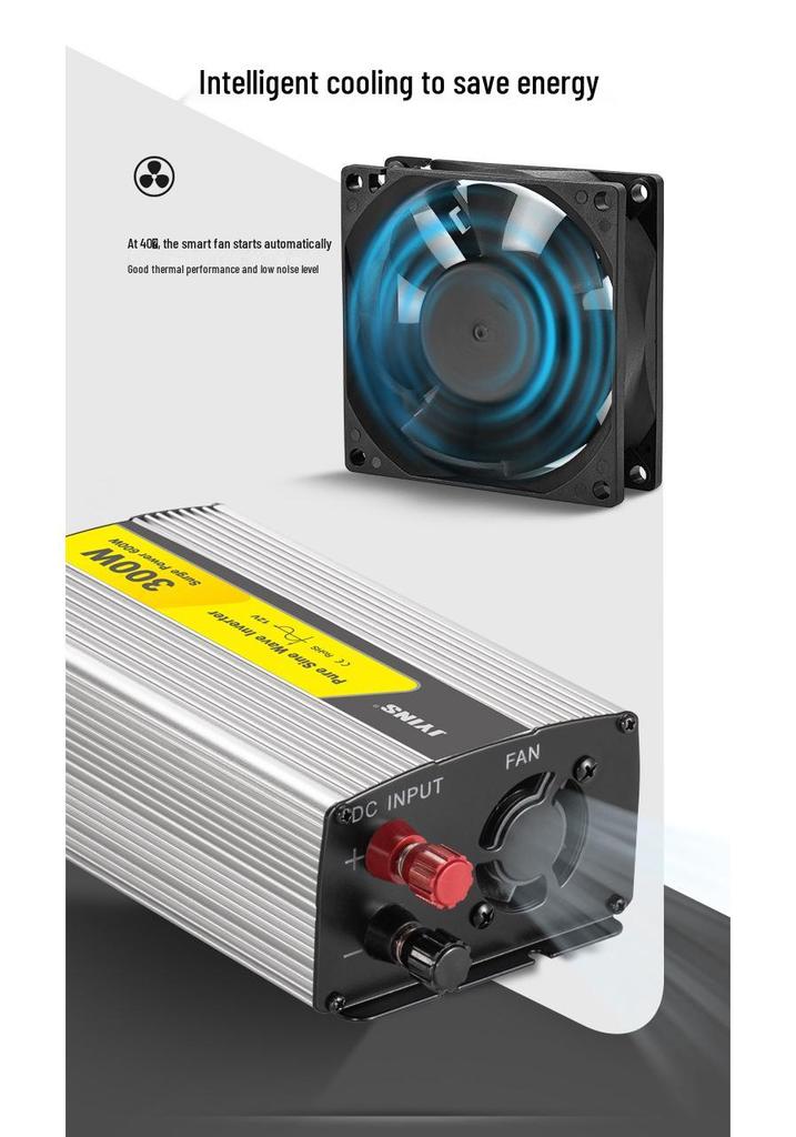 300W Pure Sine Wave Car Solar Inverter, 12V/24V To 220V