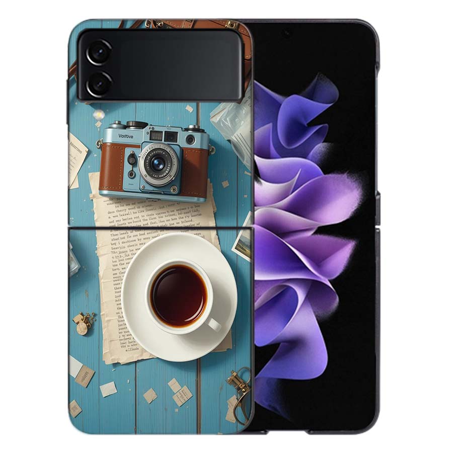 

Camera and Souvenirs With Scenery Coque For Samsung Z Flip7 6 Galaxy Case Shockproof Z Flip5 Z Flip3 4 5G Hard Cover Phone TPU Galaxy Z Flip 7 5G