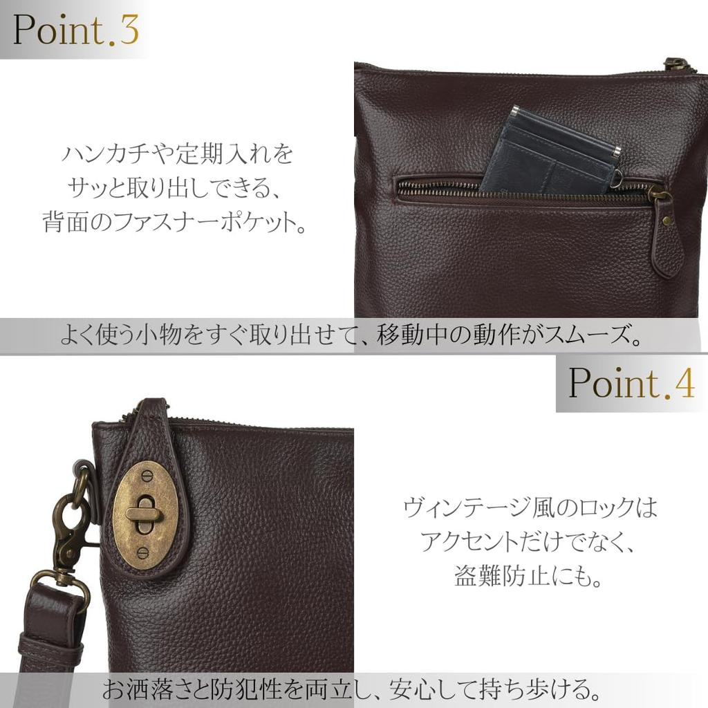 UYBAG [Genuine Leather Bag for Traveling Lightly] Men's Slim and Small Leather Shoulder Bag, uy31 (02.Brown)