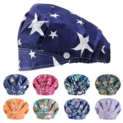 (Projector)Unisex Fashion Cotton Print   Hat Unisex Scrub Cap