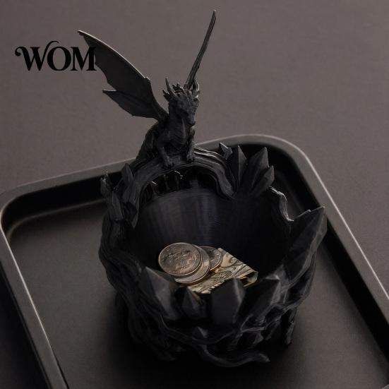 Entryway Catchall Tray Dragon Storage Bowl, 3D Printed Decorative Key Jewelry Holder for Colorful Home Decor Bowl Desktop Dressing Table, Unique