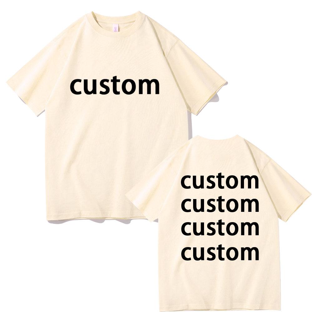Fashion Brand Design Diy Custom Print T-shirts Men Women Hip Hop Rock Punk Vintage T Shirts Male Anime Casual Oversized Tshirt