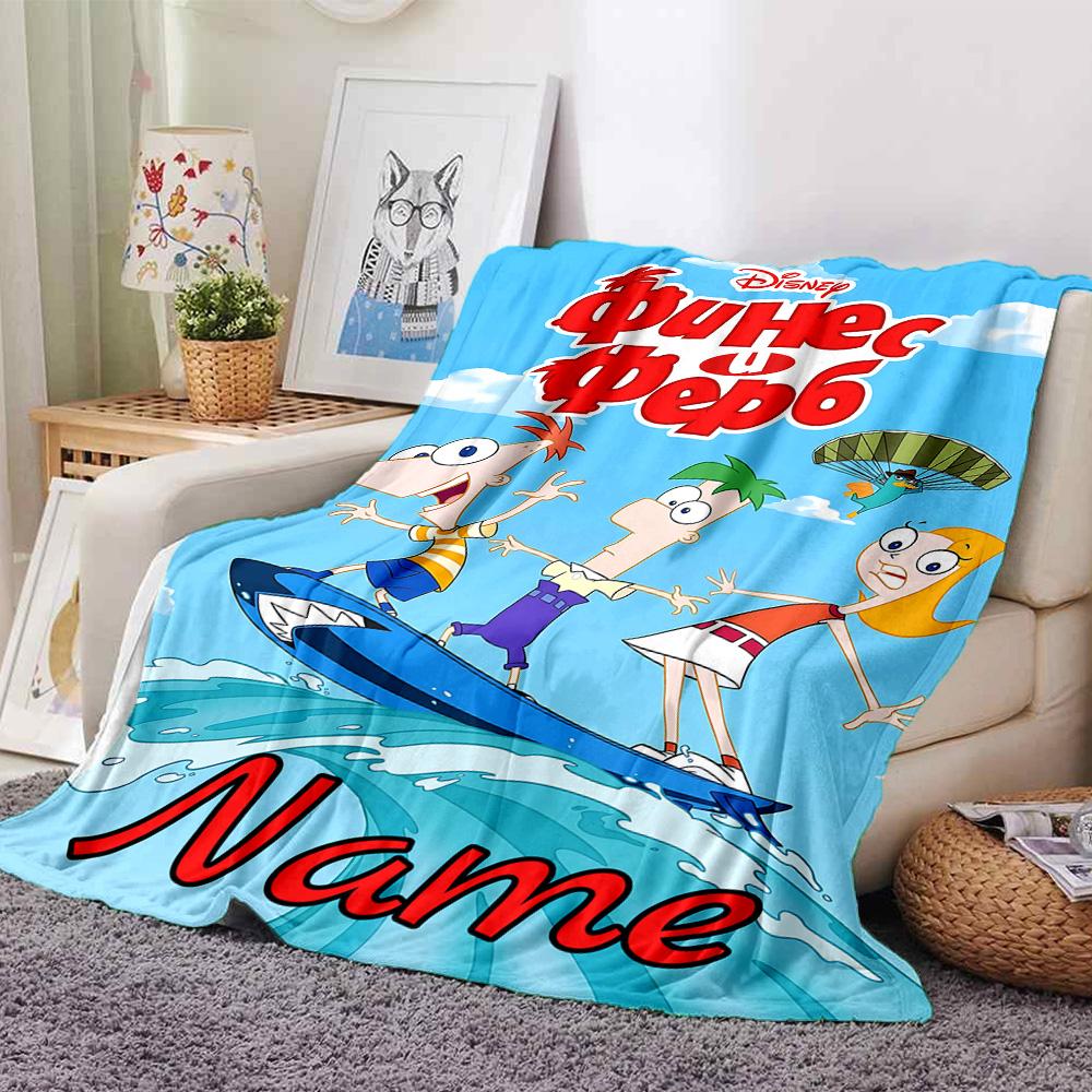 Custom Name Family Guy Adventure Flannel Blanket for Super Soft Cute Comfort Blanket for Travel Bedding Couch Sofa Blanket