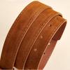 Women Luxury Suede Cowhide Belt 2.8Cm Wide Waistband For Dresses & Jeans Vintage Style With Gold Buckle