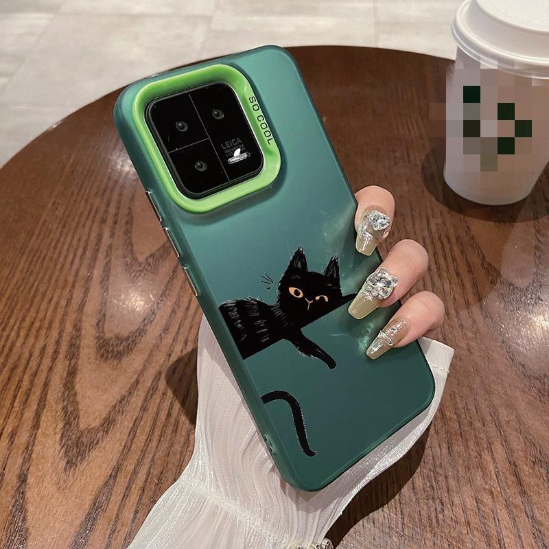 Custodia Gatto Fiore Per iPhone 16 Samsung A55 A35 A34 S24 FE Xiaomi Redmi Note 13 Pro 14C Huawei Honor 200 Bumper Telefono Antiurto Copertura Completa Antigraffio