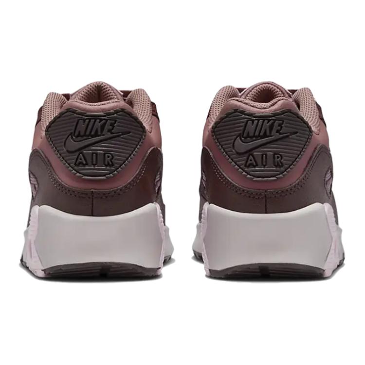 Nike Air Max 90 Lær GS Smokey Mauve Earth Barnesko Rosa Mørk-Pony Platinaviolett CD6864-201