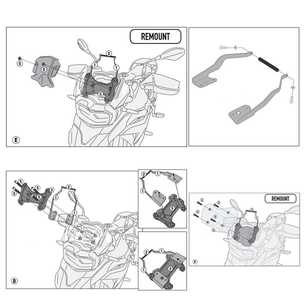 Motorcycle GPS Navigation Charging Bracket   Front Bar Mount for F750GS F850GS Aluminum Alloy Handlebar Stand Accessories